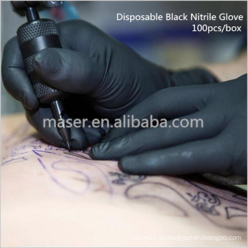 Nitril Handschuhe Einweg-Puder Free Tattoo Mechanic Industrial S, M, L, Einweg-schwarze Nitril-Handschuhe